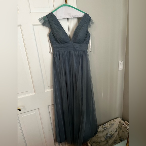 Revelry Dresses Revelry French Blue Tulle Cora Bridesmaids Dress